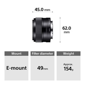 Sony SEL35F18 35 mm f/1.8 Prime Fixed Lens (Black)