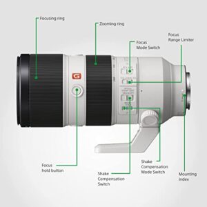 Sony SEL70200GM E Mount FE 70-200 mm F2.8 GM OSS Lens (White)
