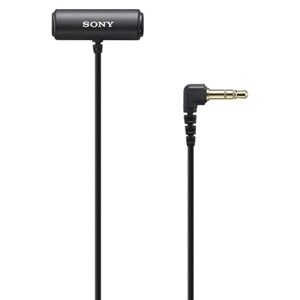 Sony Stereo Lavalier Microphone ECM-LV1 (Compact, Flexible, Vlogging, Content Creation, Audio) – Black Visit the Sony Store