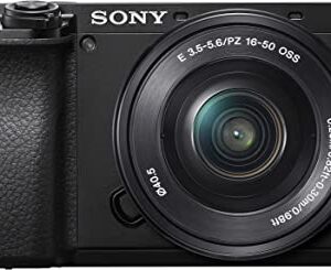 Sony Alpha A6100 Mirrorless Camera with 16-50mm Zoom Lens, Black (ILCE6100L/B)
